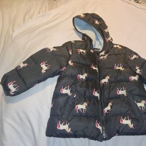 Old Navy Unicorn Puffer Coat 🦄